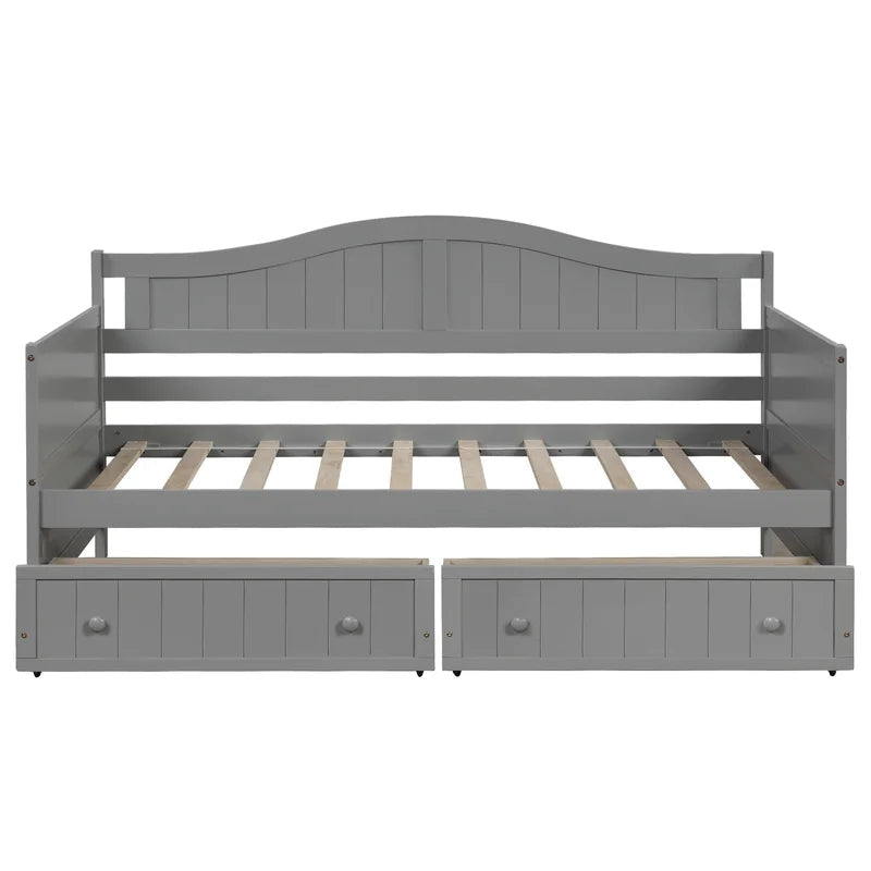 Twin Wooden Daybed Sofa Bed, Gray