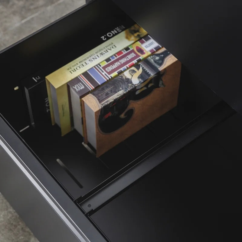 2 -Drawer Steel Lateral File Cabinet, Black