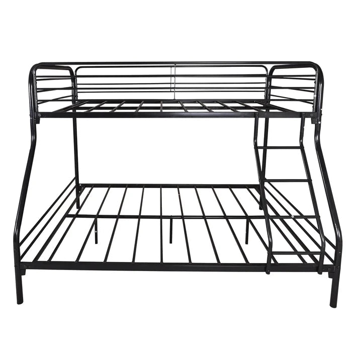 Heavy Duty Twin-Over-Full Metal Bunk Bed, Black