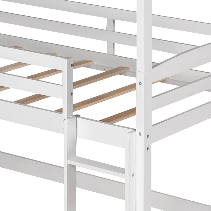 Twin over Twin over Twin Triple Bunk Bed, White