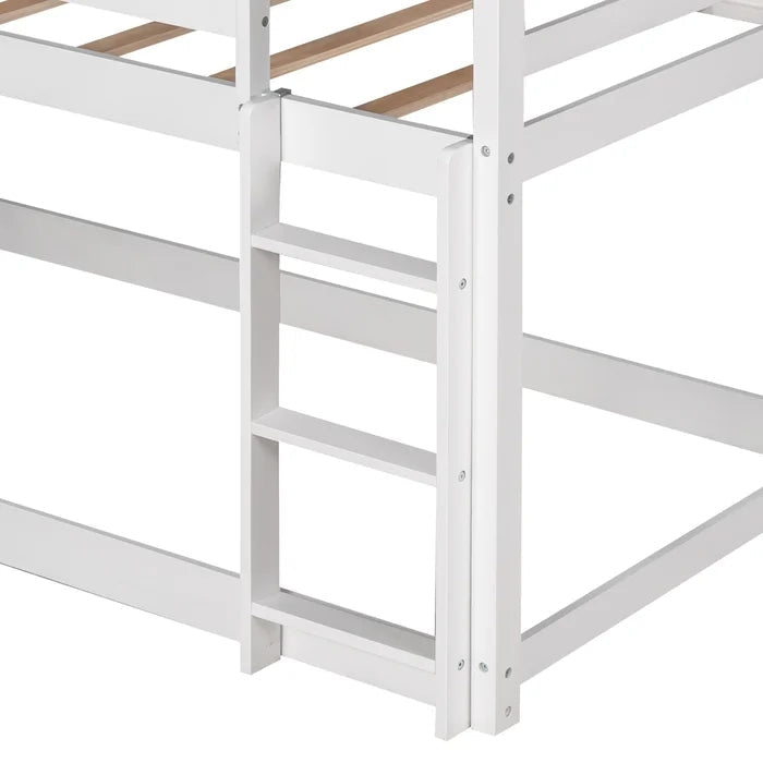 Twin over Twin over Twin Triple Bunk Bed, White