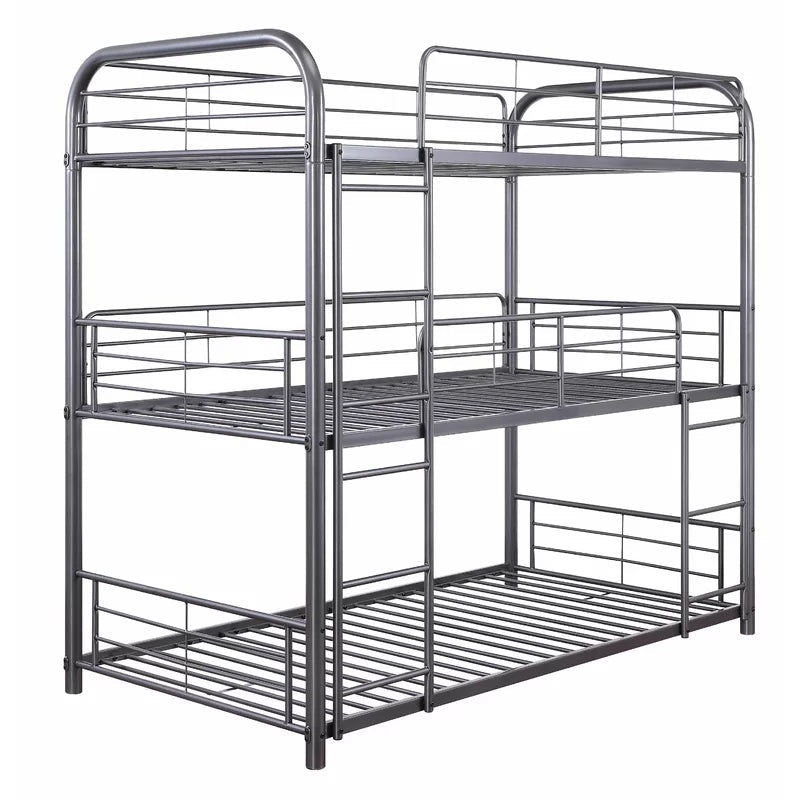 Modern Metal Triple / Quad Bunk Bed, Black