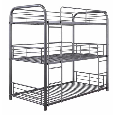 Modern Metal Triple / Quad Bunk Bed, Black