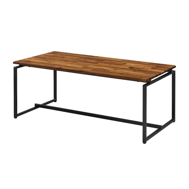 3pcs Pack Coffee/End Table Set, Oak & Black