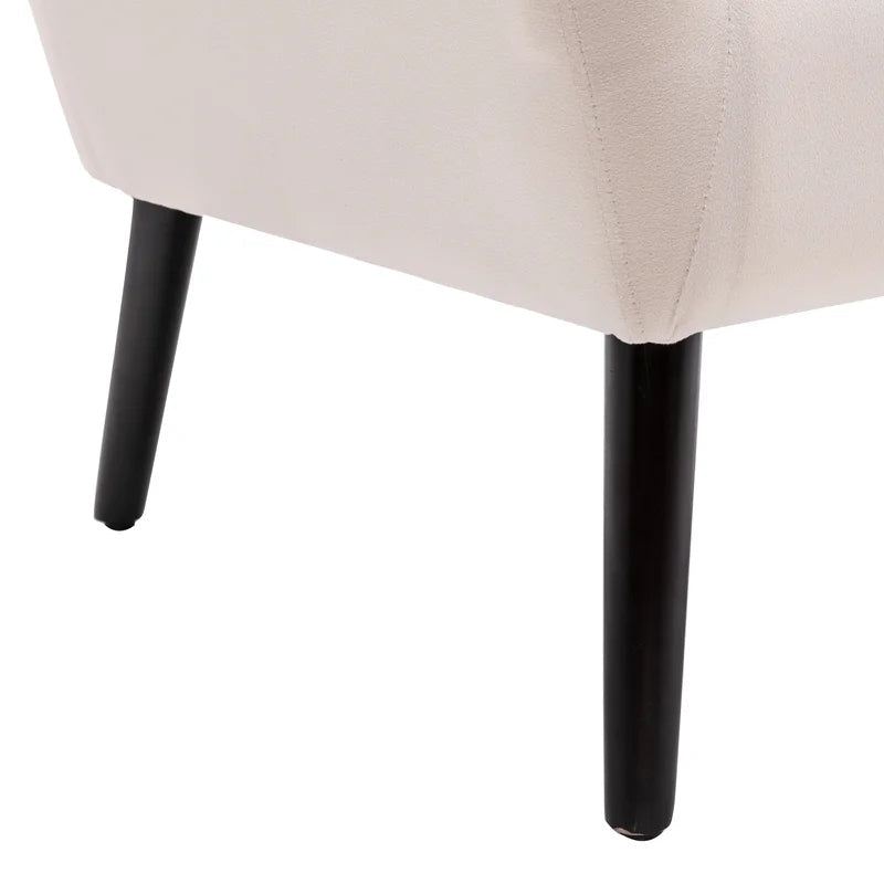 Tufted Upholstered Armchair Sofa Chair, Beige