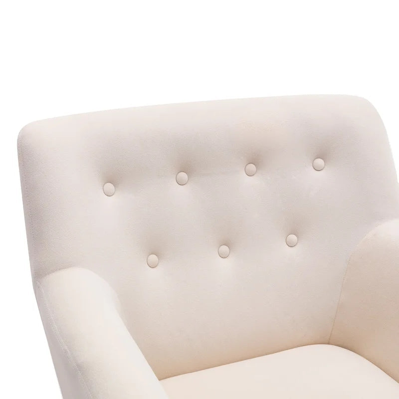 Tufted Upholstered Armchair Sofa Chair, Beige