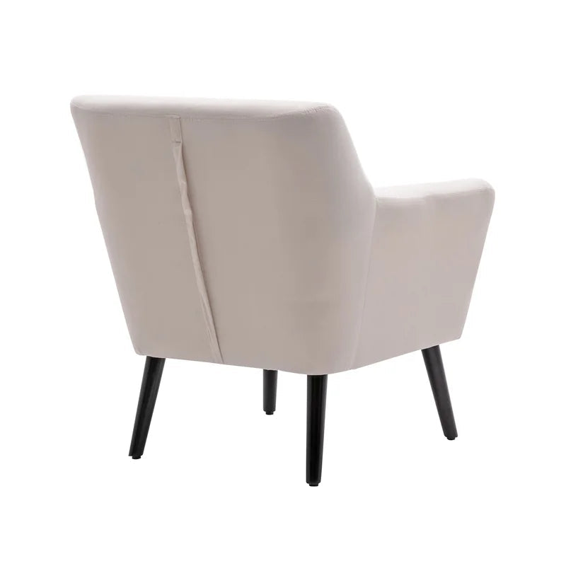 Tufted Upholstered Armchair Sofa Chair, Beige