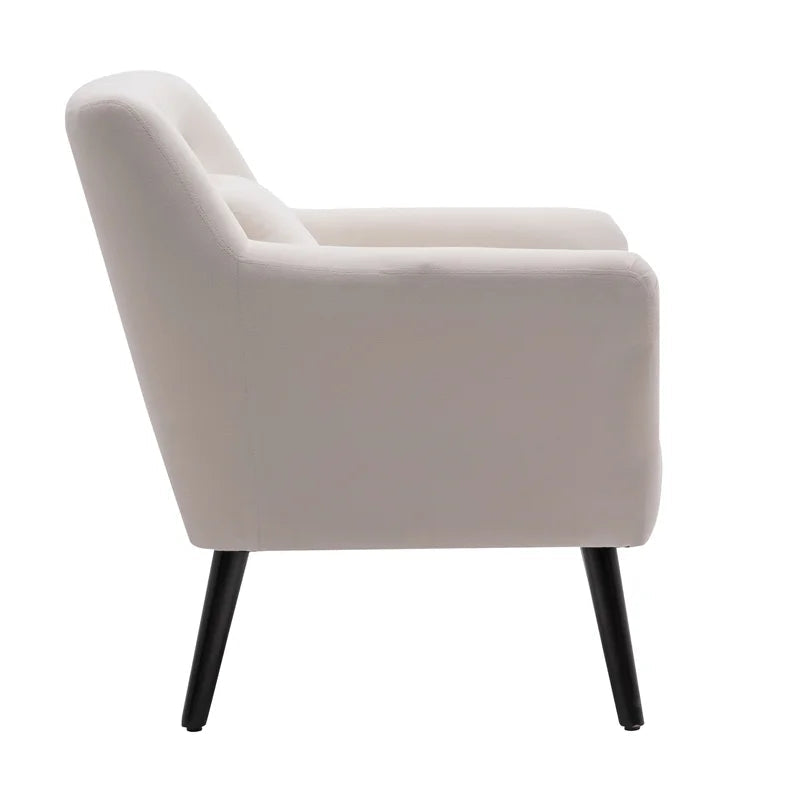 Tufted Upholstered Armchair Sofa Chair, Beige