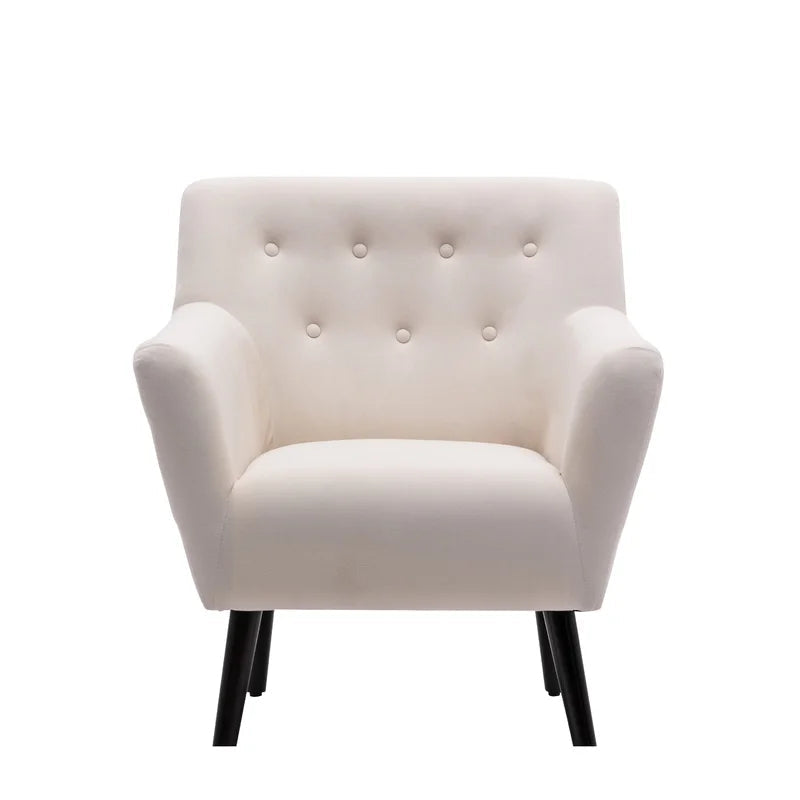 Tufted Upholstered Armchair Sofa Chair, Beige