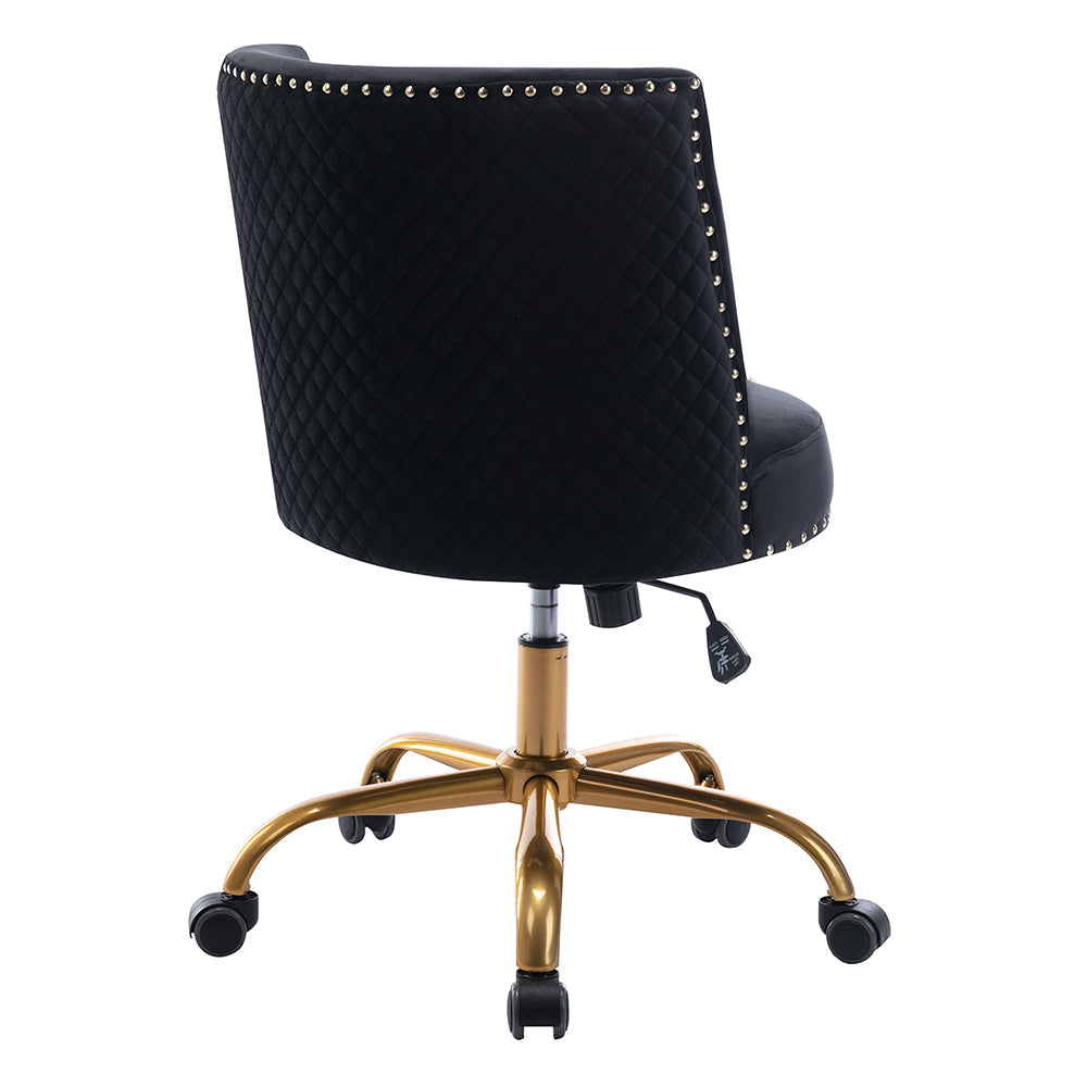 Velvet Upholstered Swivel Chair