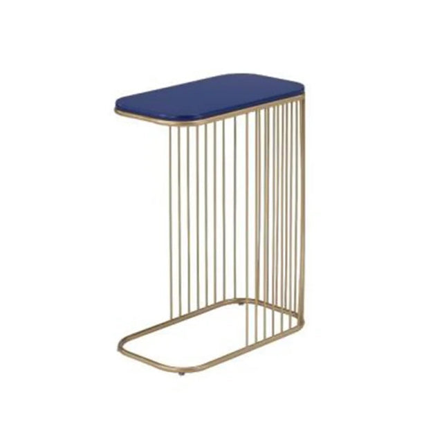 Frame Coffee End Table, Blue & Gold Finish