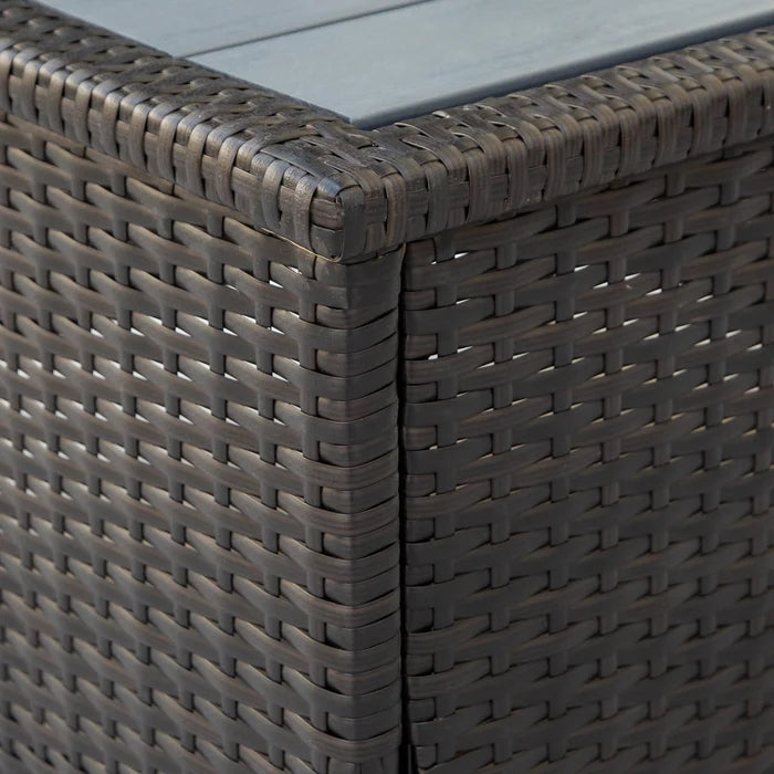 Rattan Wicker Patio Outdoor Sectional Furniture Set with Cushions and 2 Pillows