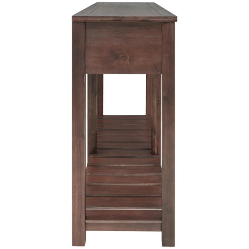 58 Inches Classic Solid Wood Console Table, Espresso