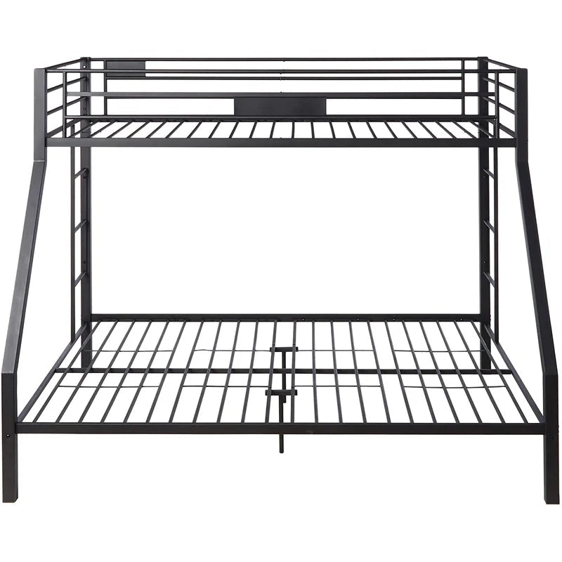 Twin Size Metal Tube Bunk Bed, Sandy Black