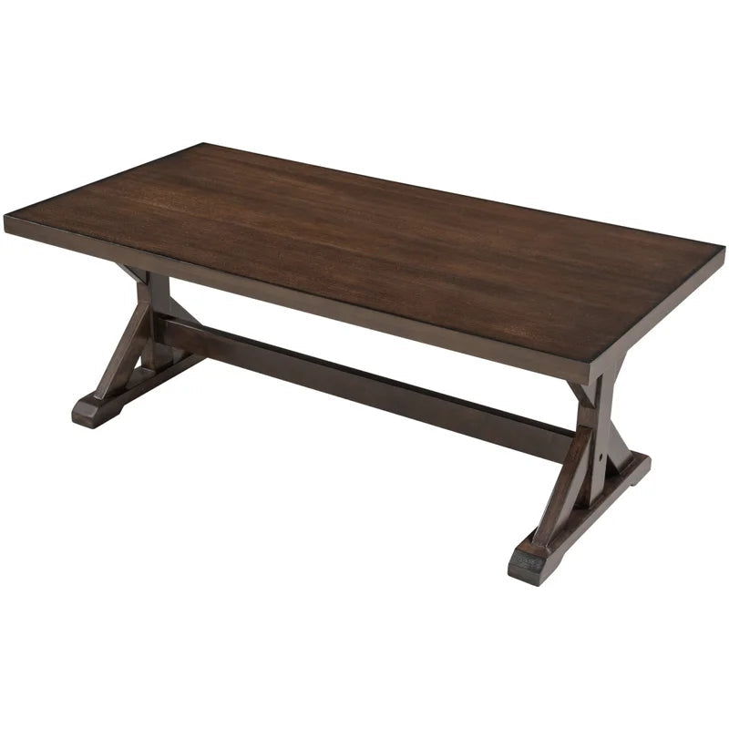 3PCS Vintage Coffee Table Set with 2 End Tables, Espresso