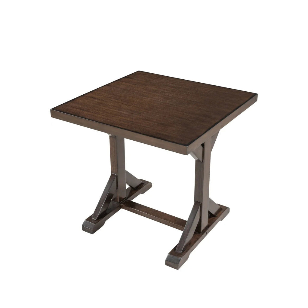 3PCS Vintage Coffee Table Set with 2 End Tables, Espresso