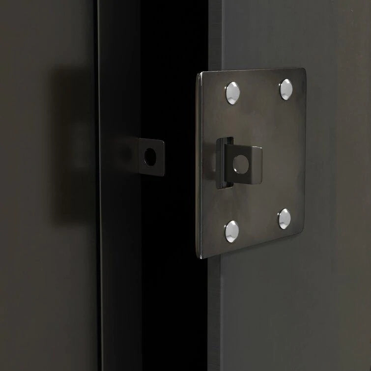 Steel Cabinet Locker With 6 Lockable Doors, Dark Weathered Finish