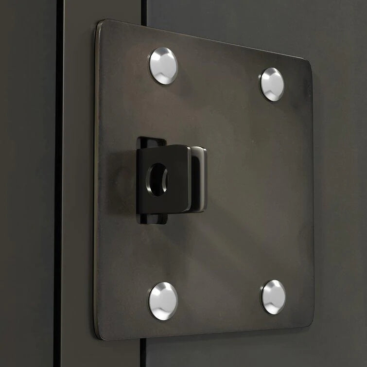 Steel Cabinet Locker With 6 Lockable Doors, Dark Weathered Finish