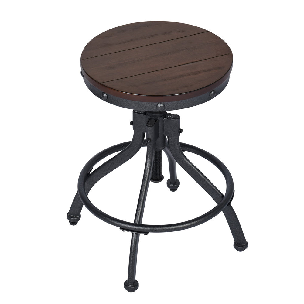 Industrial Wooden 3pcs Bar Table & Stools Set