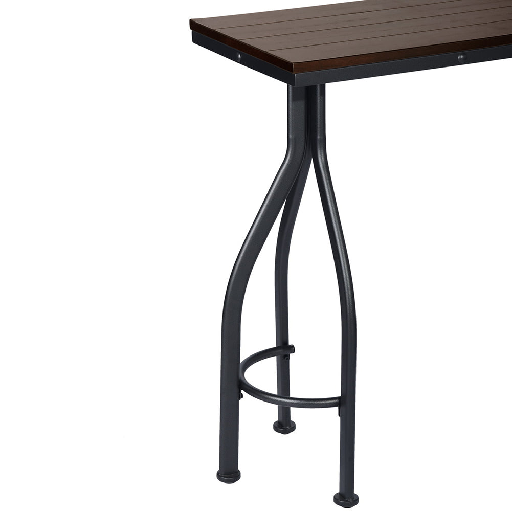 Industrial Wooden 3pcs Bar Table & Stools Set