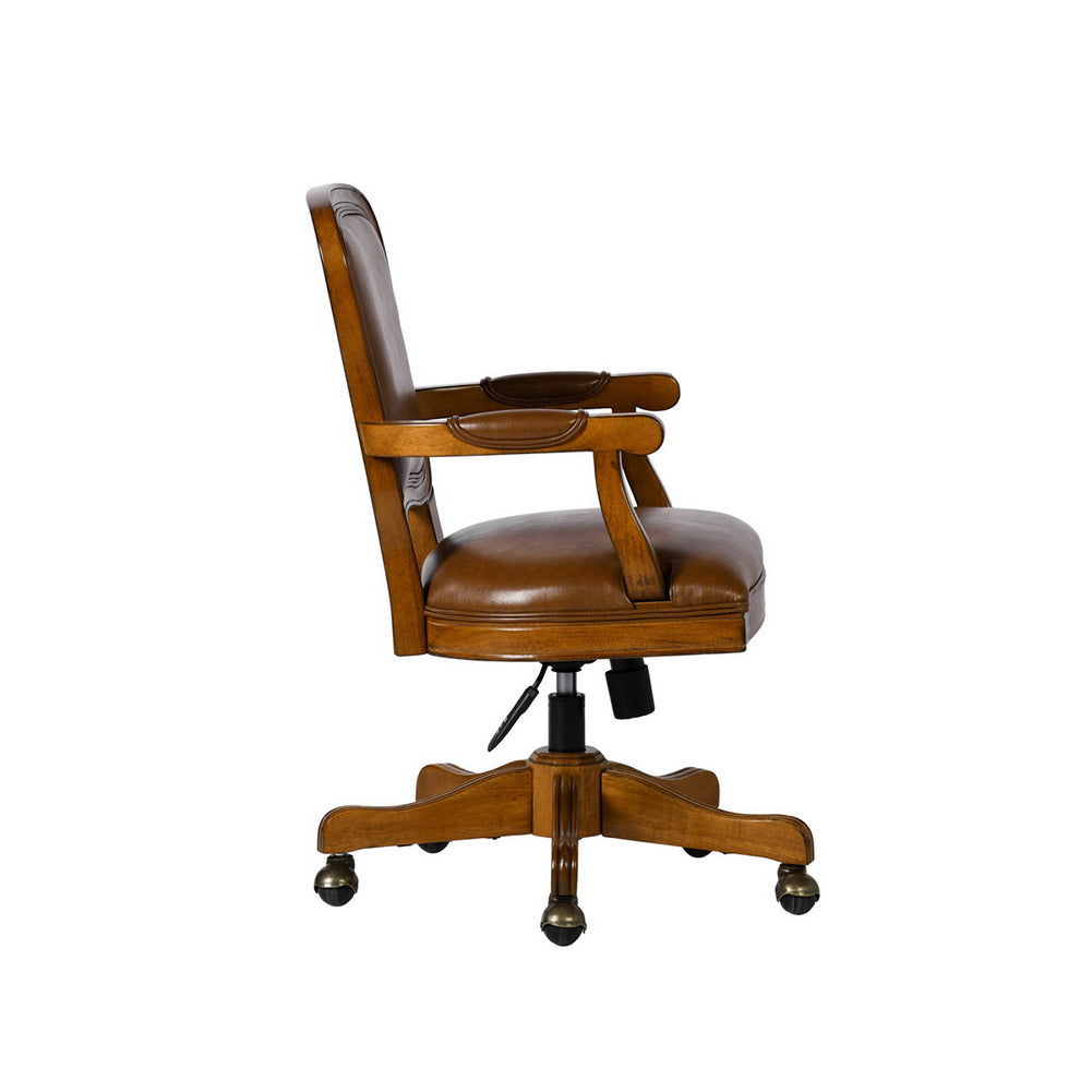 Home Office Chair Traditional Style Faux Leather Task Chair