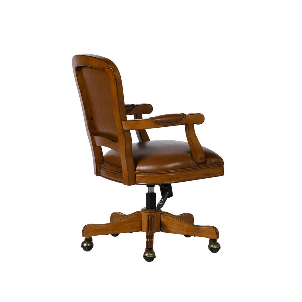 Home Office Chair Traditional Style Faux Leather Task Chair