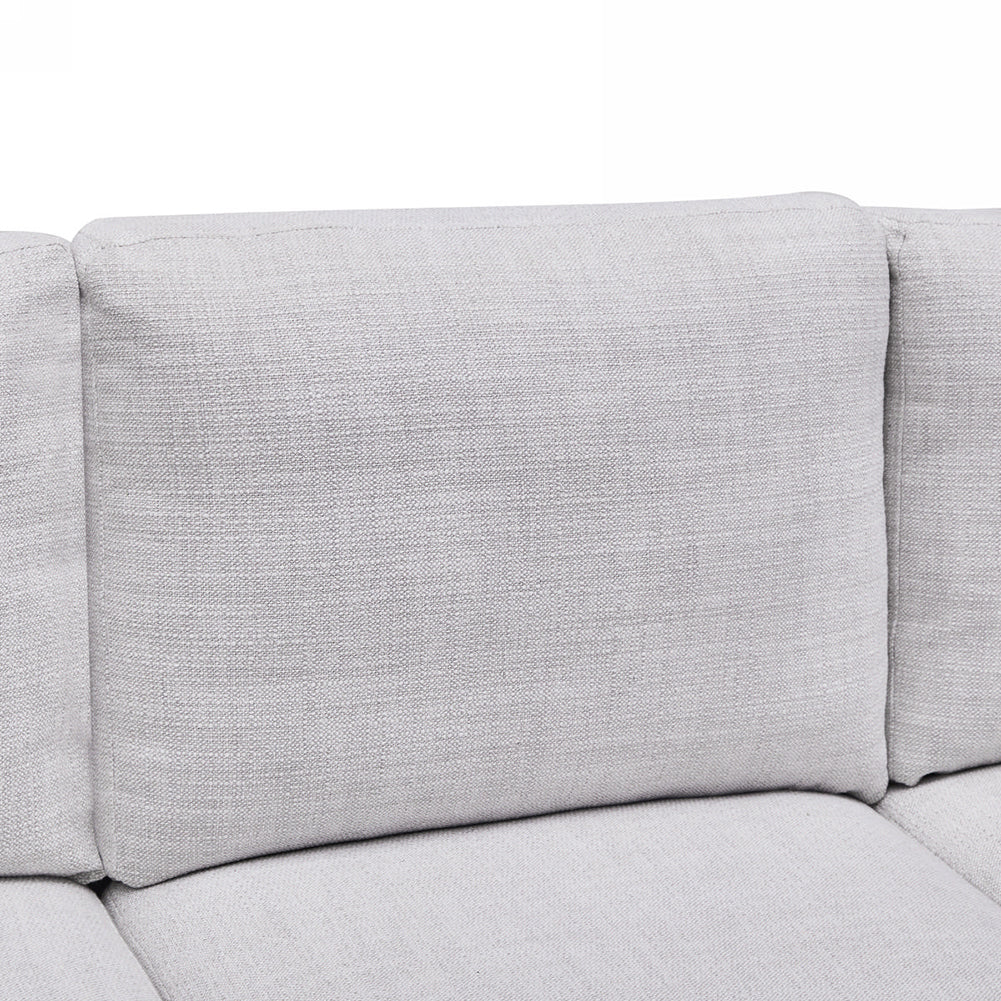 Mid-century Modern Knitted Fabric Loveseat Sofa