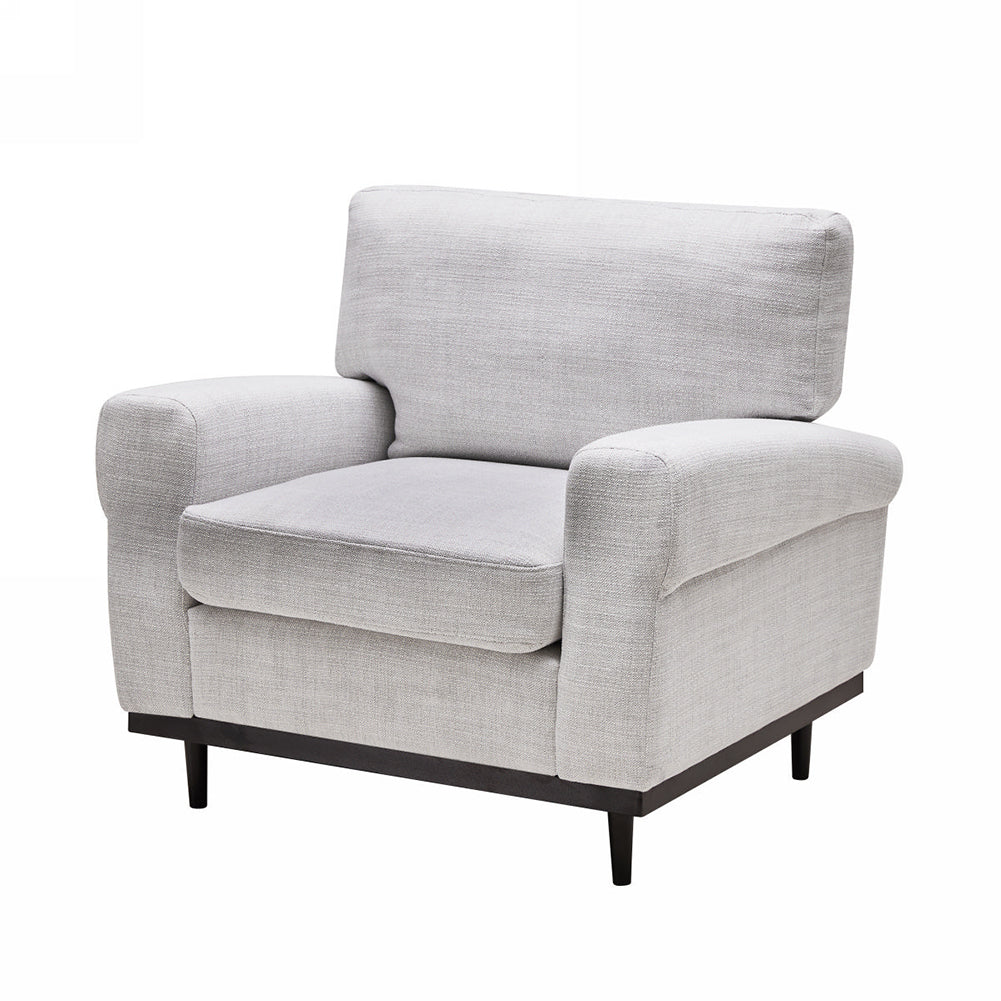 Mid-Century Modern Upholstery Sofa Chair, White