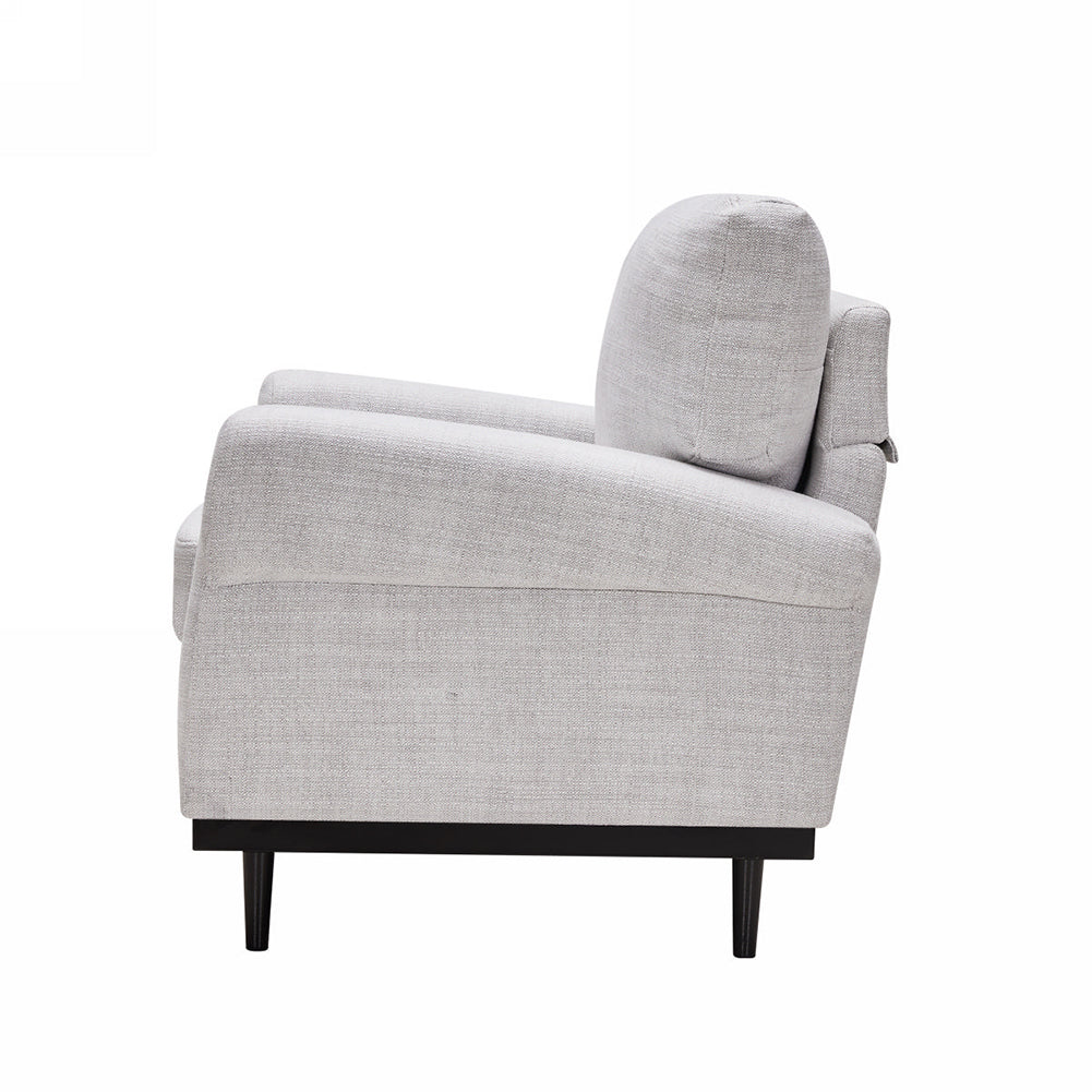 Mid-Century Modern Upholstery Sofa Chair, White