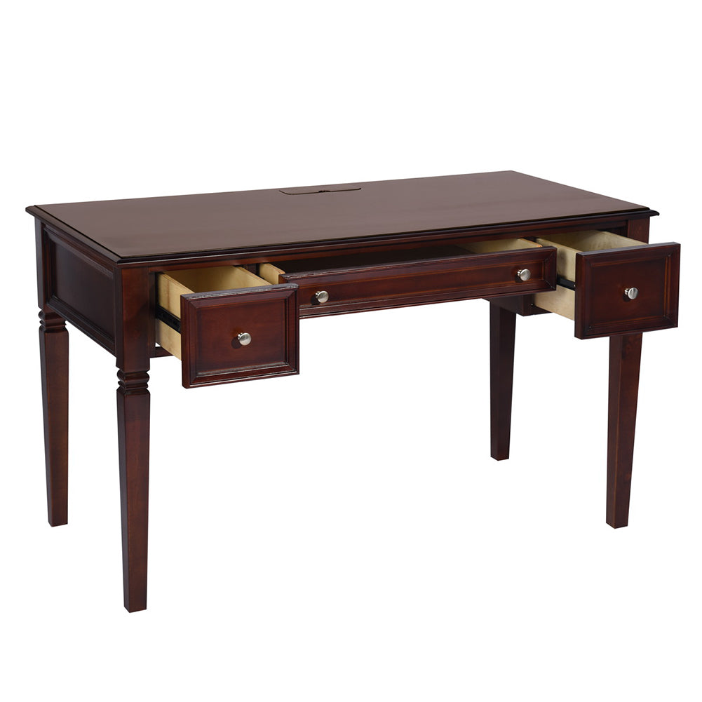 Traditional Solid Wood Writing Desk with Drawers