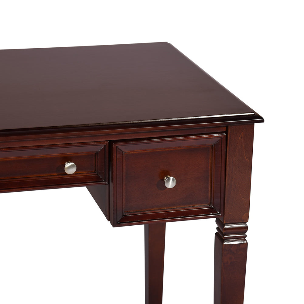 Traditional Solid Wood Writing Desk with Drawers