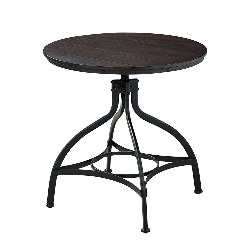 5-Piece Industrial Style Round Bar Table&Stools Set