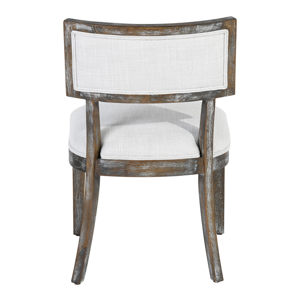 Fabric Upholstered Side Chair in White (Set of 2)