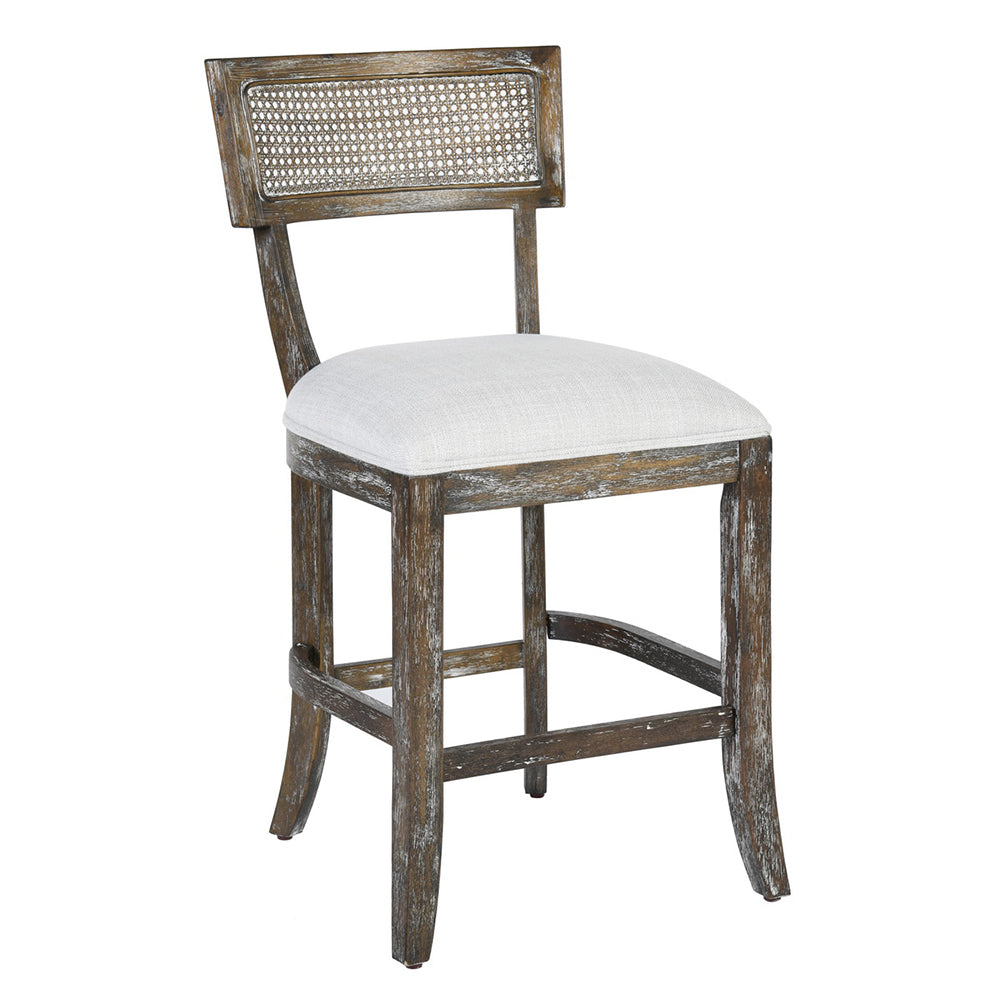 Solid Wood Counter Stool Back Side Chair (Set of 2)