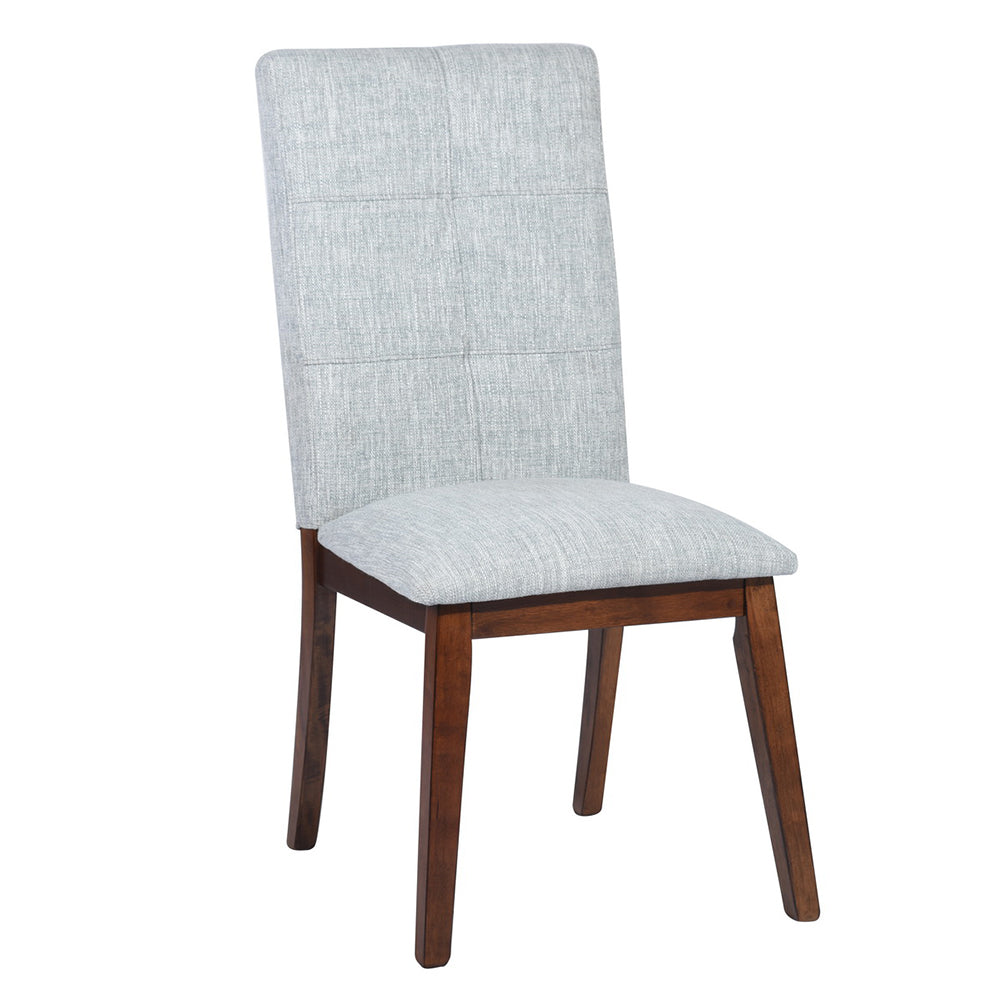 Fabric Upholstery Wooden Dining Chair (Set of 2) Grey