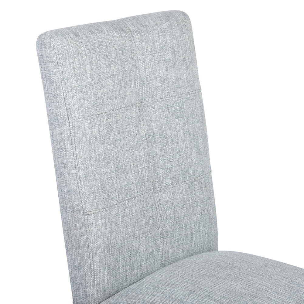 Fabric Upholstery Wooden Dining Chair (Set of 2) Grey