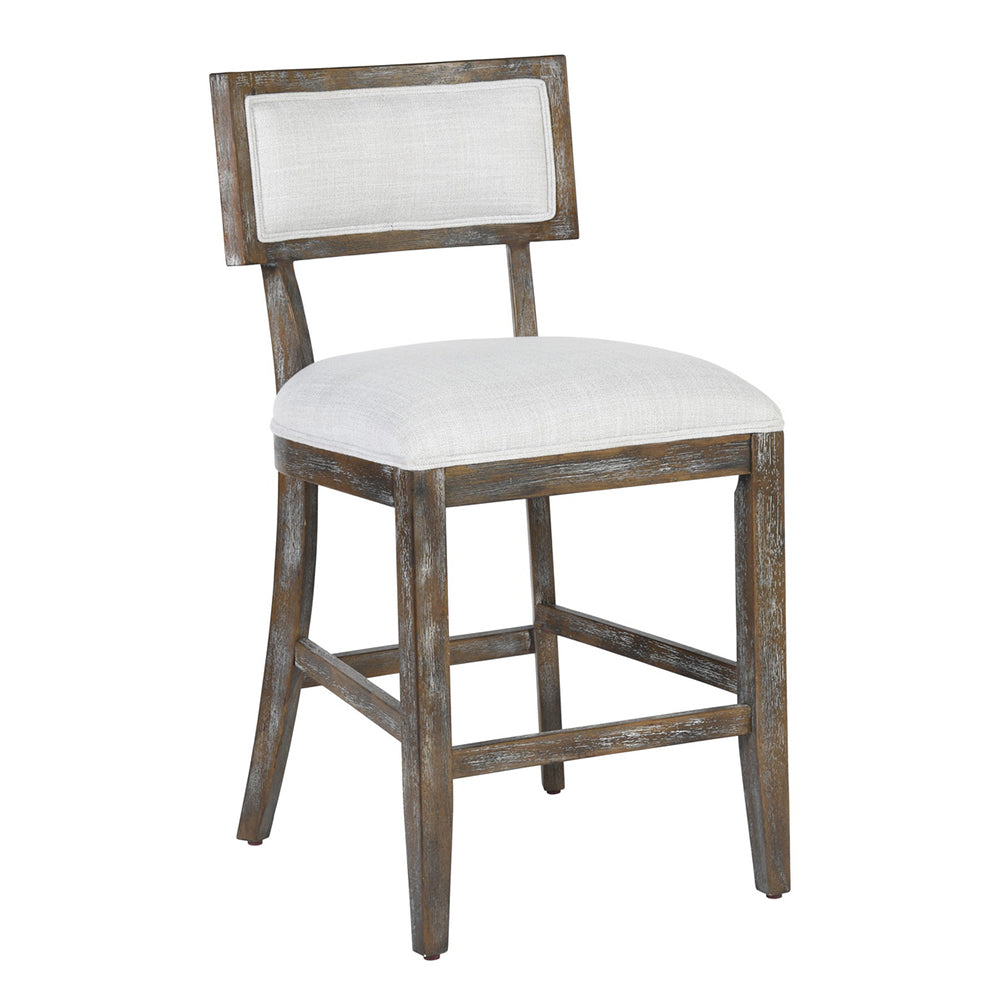 Counter Stools Dining Chairs (Set of 2) with Distressed Solid Wood Legs