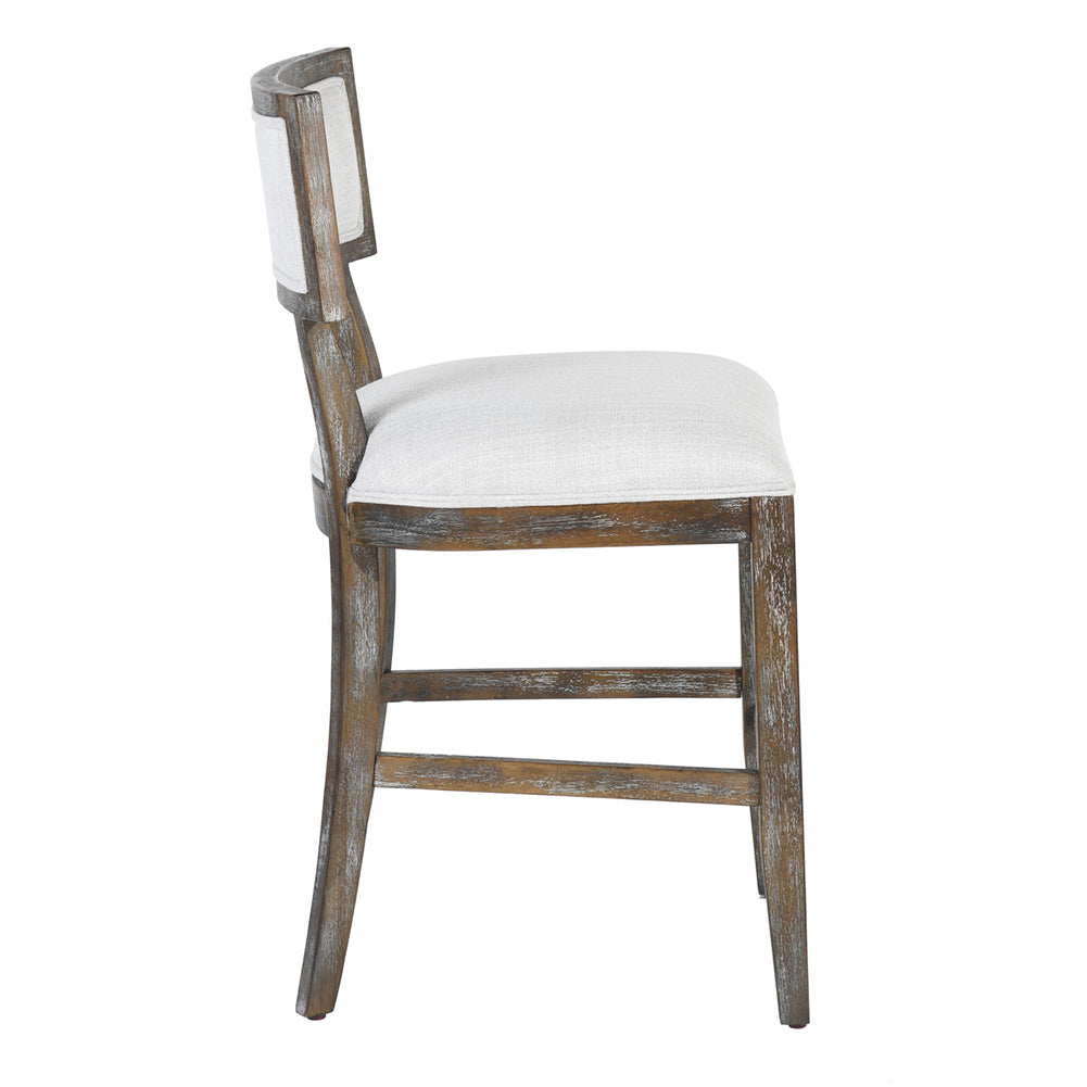 Counter Stools Dining Chairs (Set of 2) with Distressed Solid Wood Legs