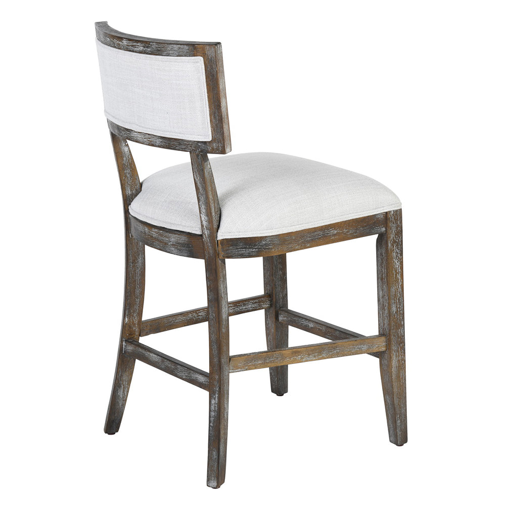 Counter Stools Dining Chairs (Set of 2) with Distressed Solid Wood Legs