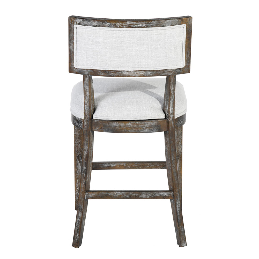 Counter Stools Dining Chairs (Set of 2) with Distressed Solid Wood Legs