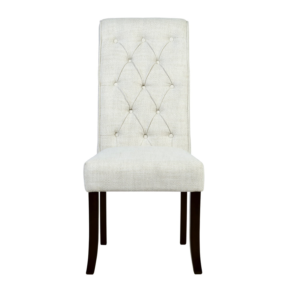 Tufted Upholstered Side Chair/Dinning Chair (Set of 2), Beige