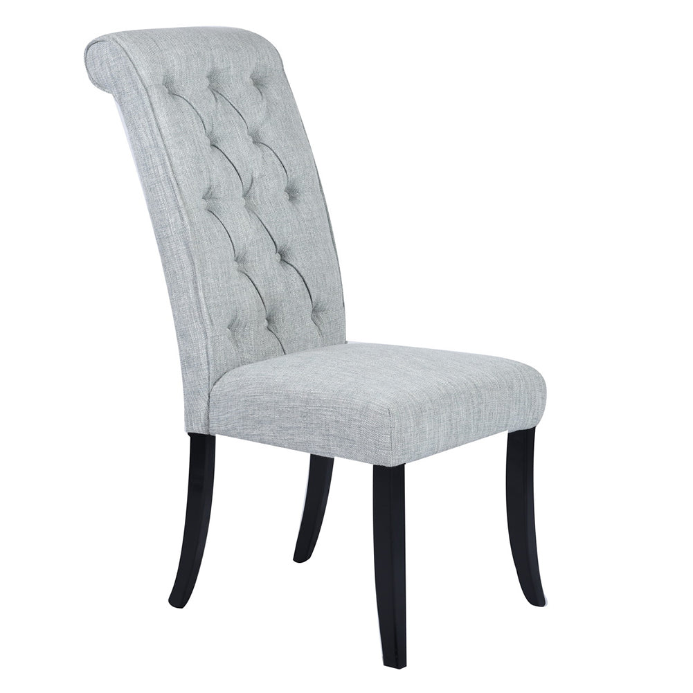 Tufted Upholstered Side Chair/Dinning Chair (Set of 2), Gray