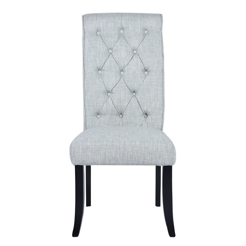 Tufted Upholstered Side Chair/Dinning Chair (Set of 2), Gray