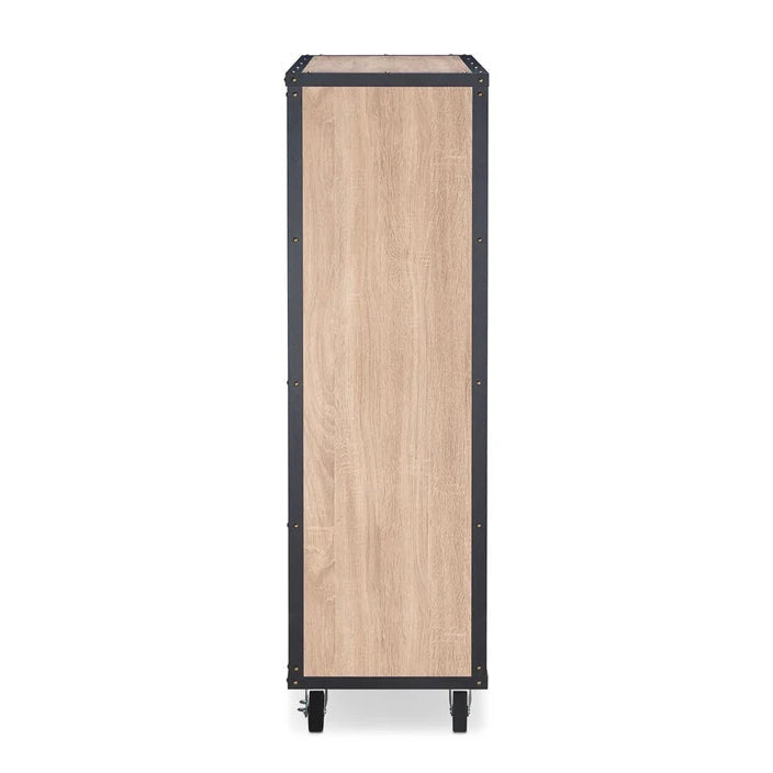 5 - Drawer Chest Collection Cabinet, Weathered Light Oak