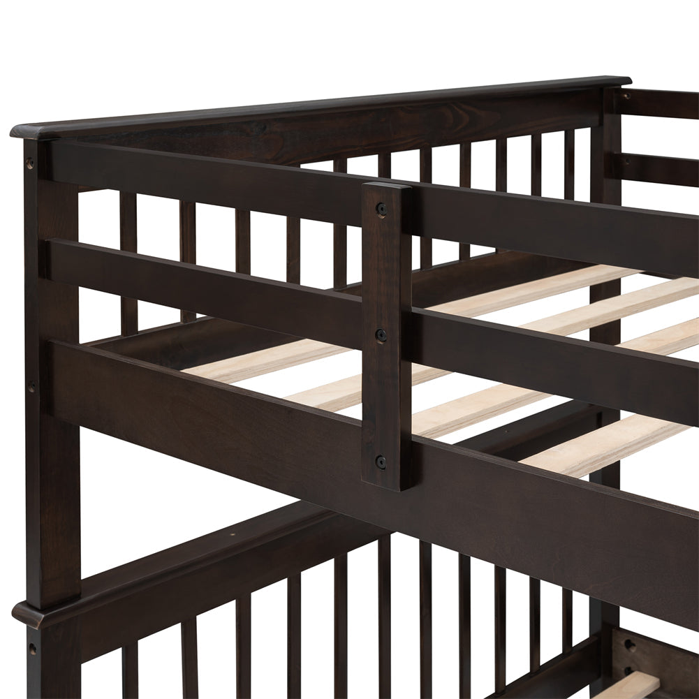 Full-over-Full Bunk Bed with SStorage Stairs