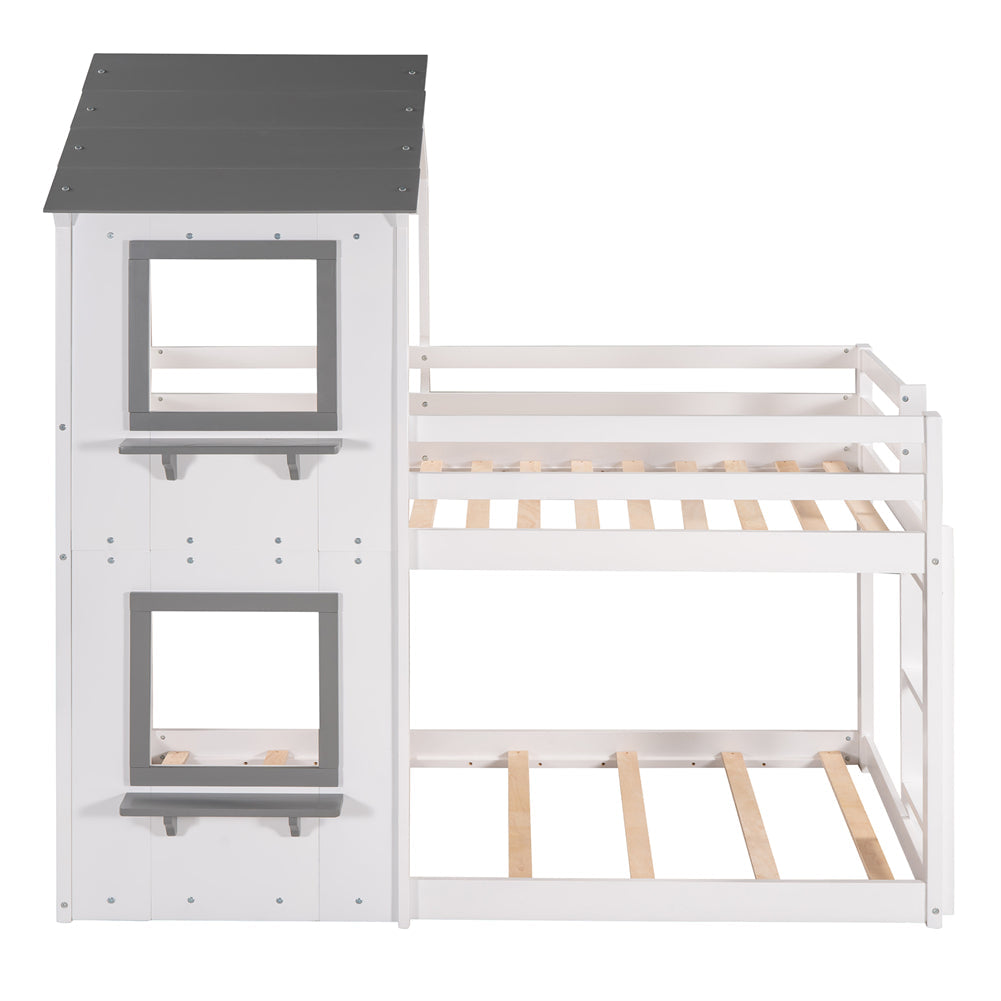 Tree House Twin-Over-Twin Kids Bunk Bed