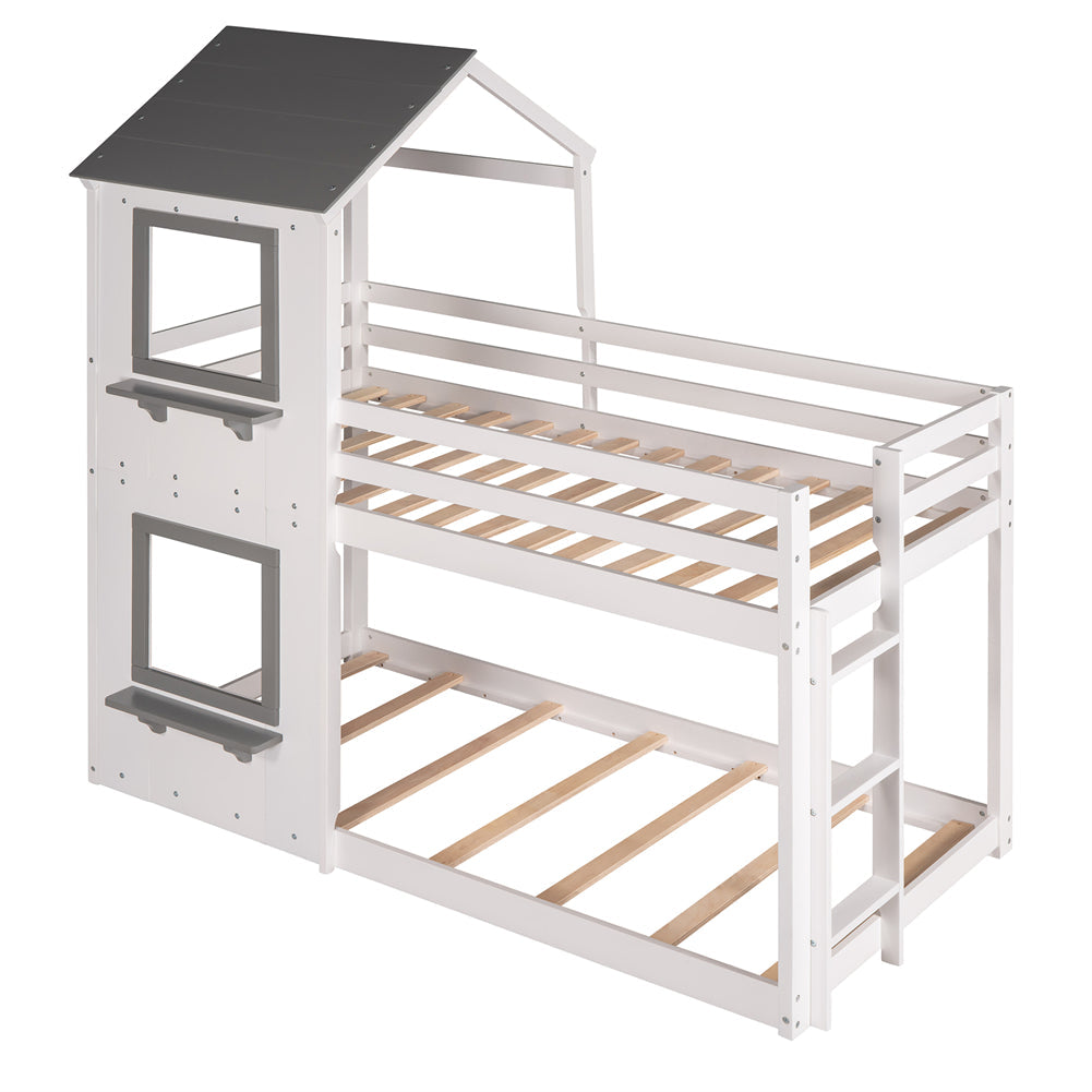 Tree House Twin-Over-Twin Kids Bunk Bed