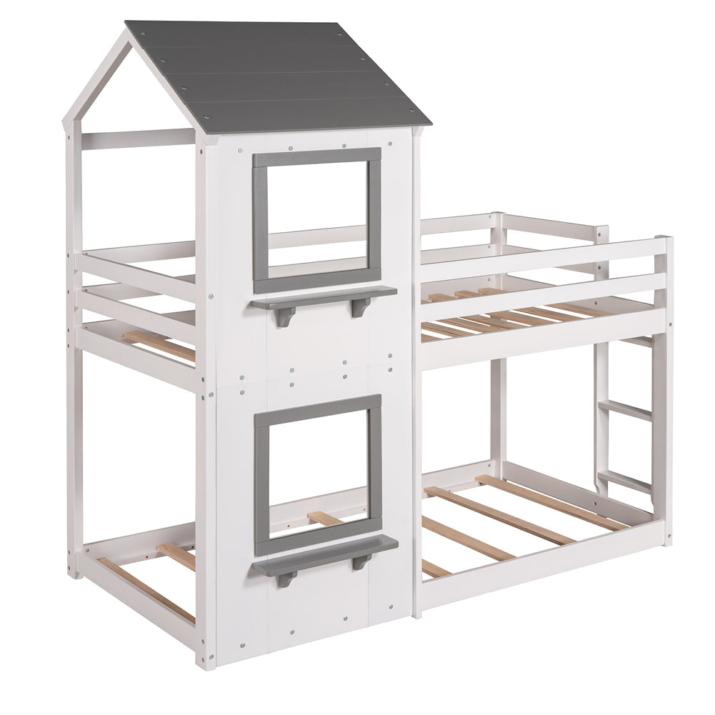 Tree House Twin-Over-Twin Kids Bunk Bed