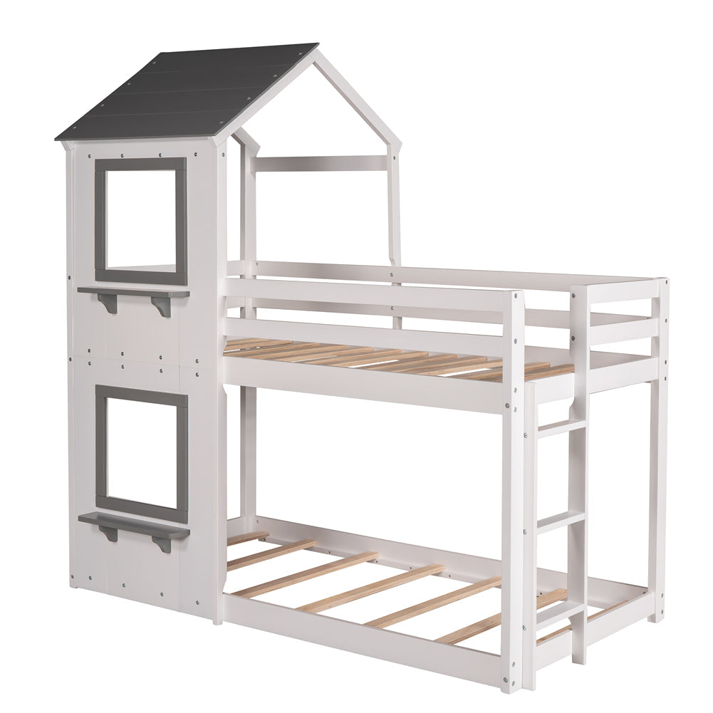 Tree House Twin-Over-Twin Kids Bunk Bed