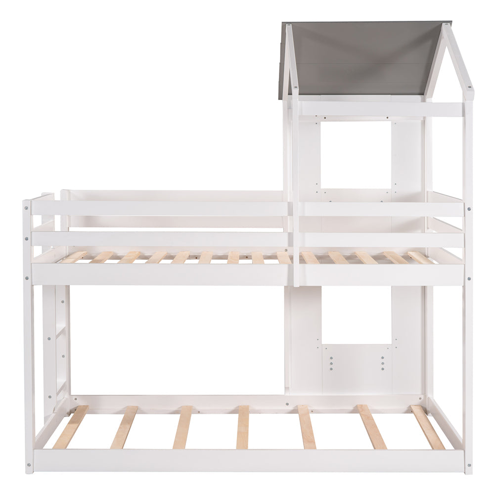 Tree House Twin-Over-Twin Kids Bunk Bed